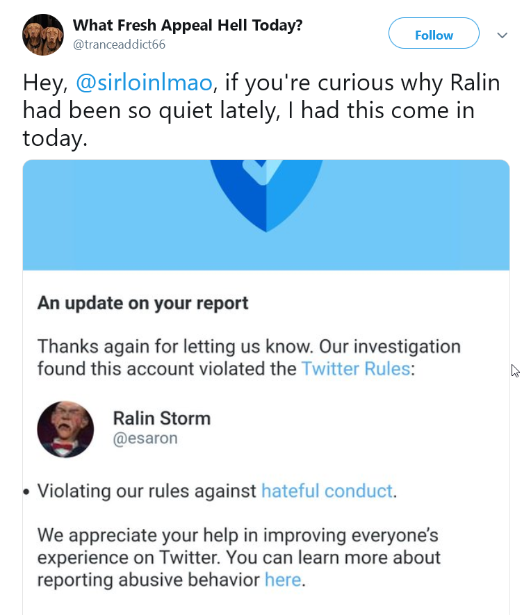 guy_blame's tweet photo. @TwitterSupport still supporting abusive accounts while banning their victims.
2nd picture is of the lists at the time.
3rd picture is of the people using the lists to ban accounts.
4th picture is of the abuse @Twitter hid and ignored as I was banned.
#abused #FeminismIsCancer https://t.co/euHUpNWdA1