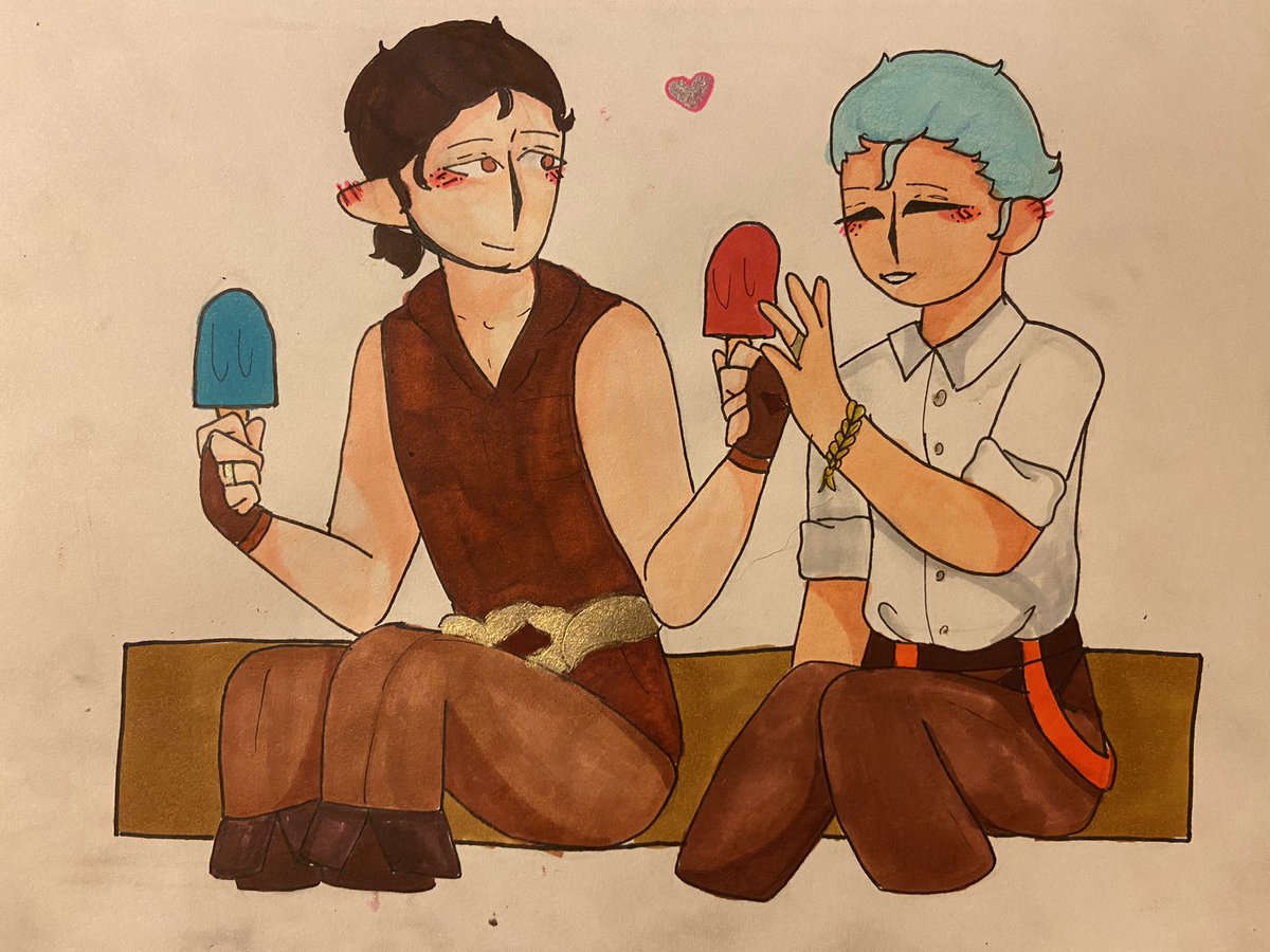 StrwbrySpidBite's tweet photo. And than everyone questioned why they have purple tongues-
Sometimes itโs a hot and you just gotta get some popsicles with ya man #Brakey #fairytailorigins #OriginsMCRP https://t.co/JDQvVUUNST