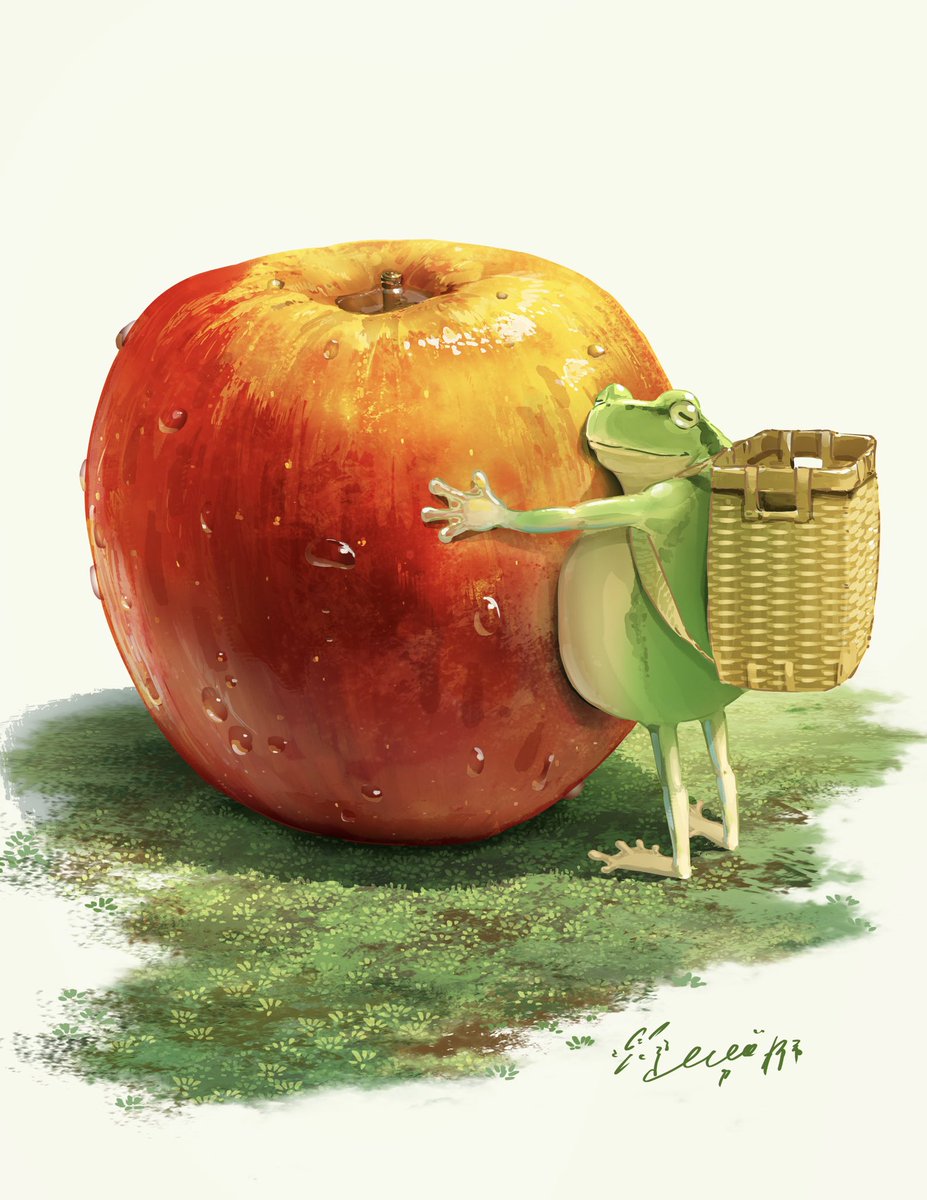 food fruit no humans frog basket simple background animal  illustration images