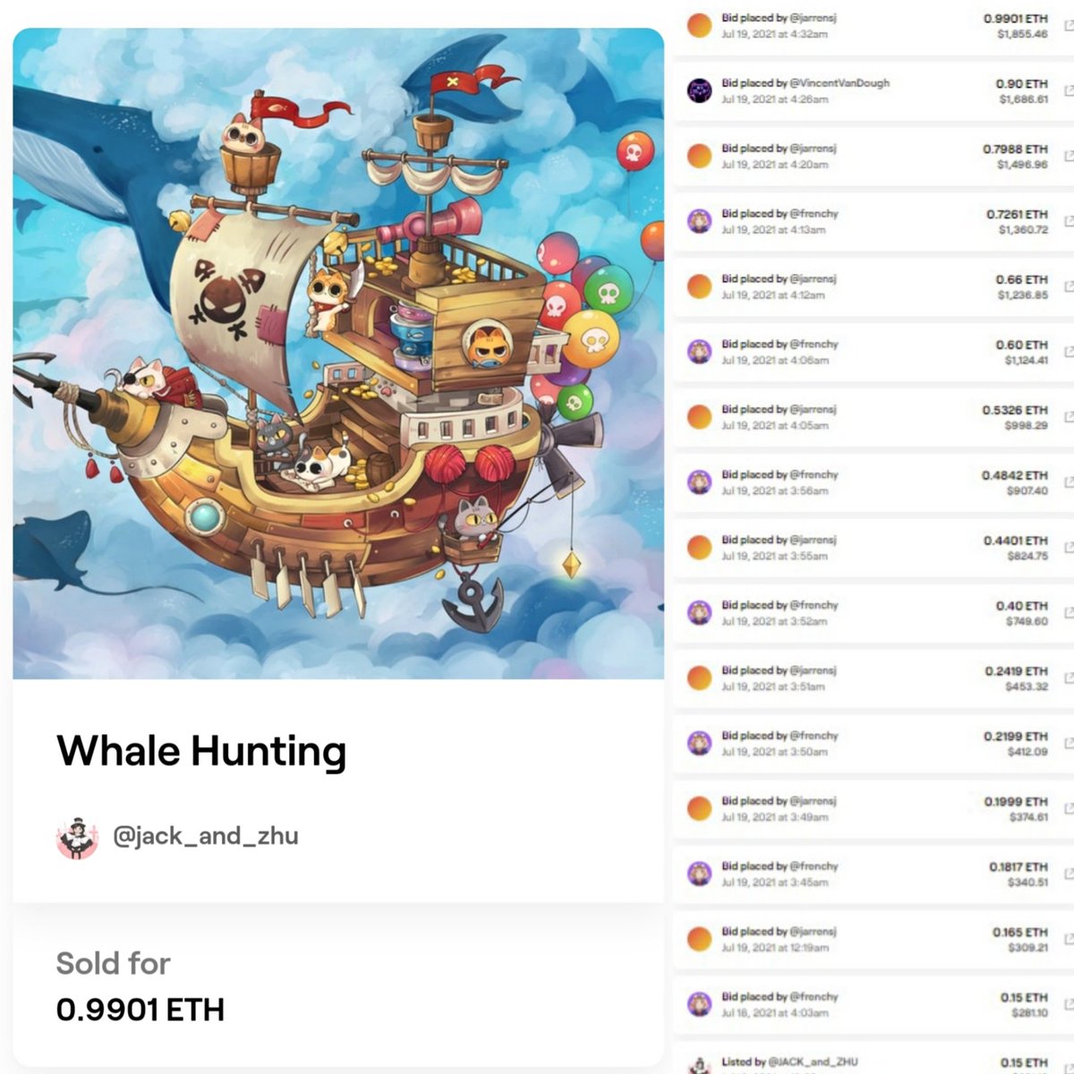 I am very happy this morning. ⛅
Thanks for all the support. 
I will do better in the next piece.
I'm really glad you guys like it. 🥰
@EthFrenchy <a href="/Vince_Van_Dough/">VincentVanDough</a> <a href="/jarrensj/">kwaji 🍣</a>