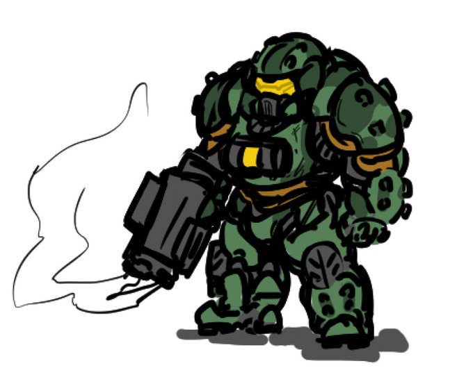 横スクロールアクションの主人公アーマー兵士 