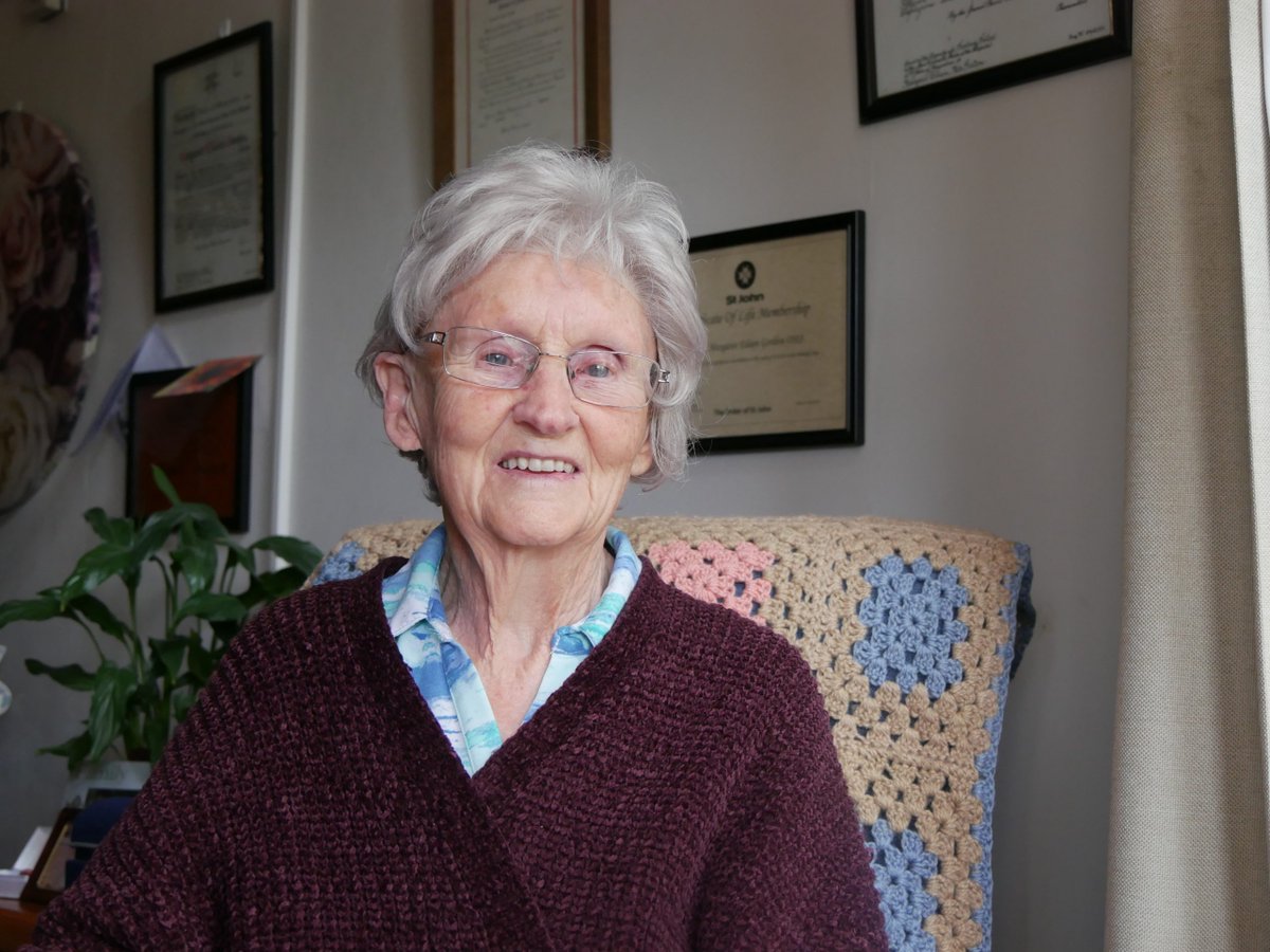 StJohnNZ's tweet photo. Congratulations to Eileen Gordon, founding #Waitaki ambulance officer, #StJohnNZ stalwart & #volunteer whose rich career has touched many lives 👏
We are honored by her commitment for serving #Kurow with a determination that has surpassed generations 💚 https://t.co/n5MHVp11zu https://t.co/HknBv8OL5v