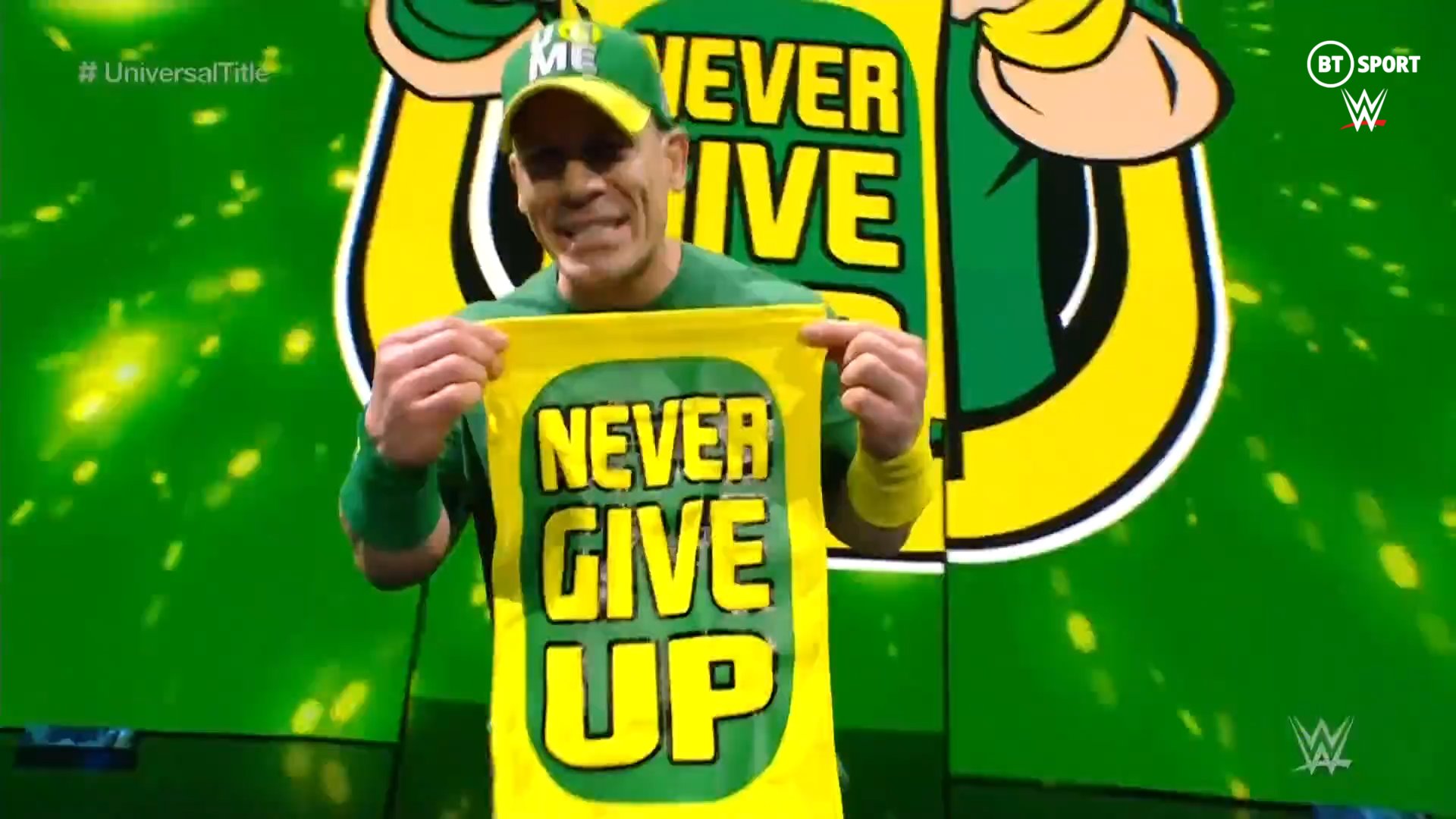 john cena never give up wallpaper green