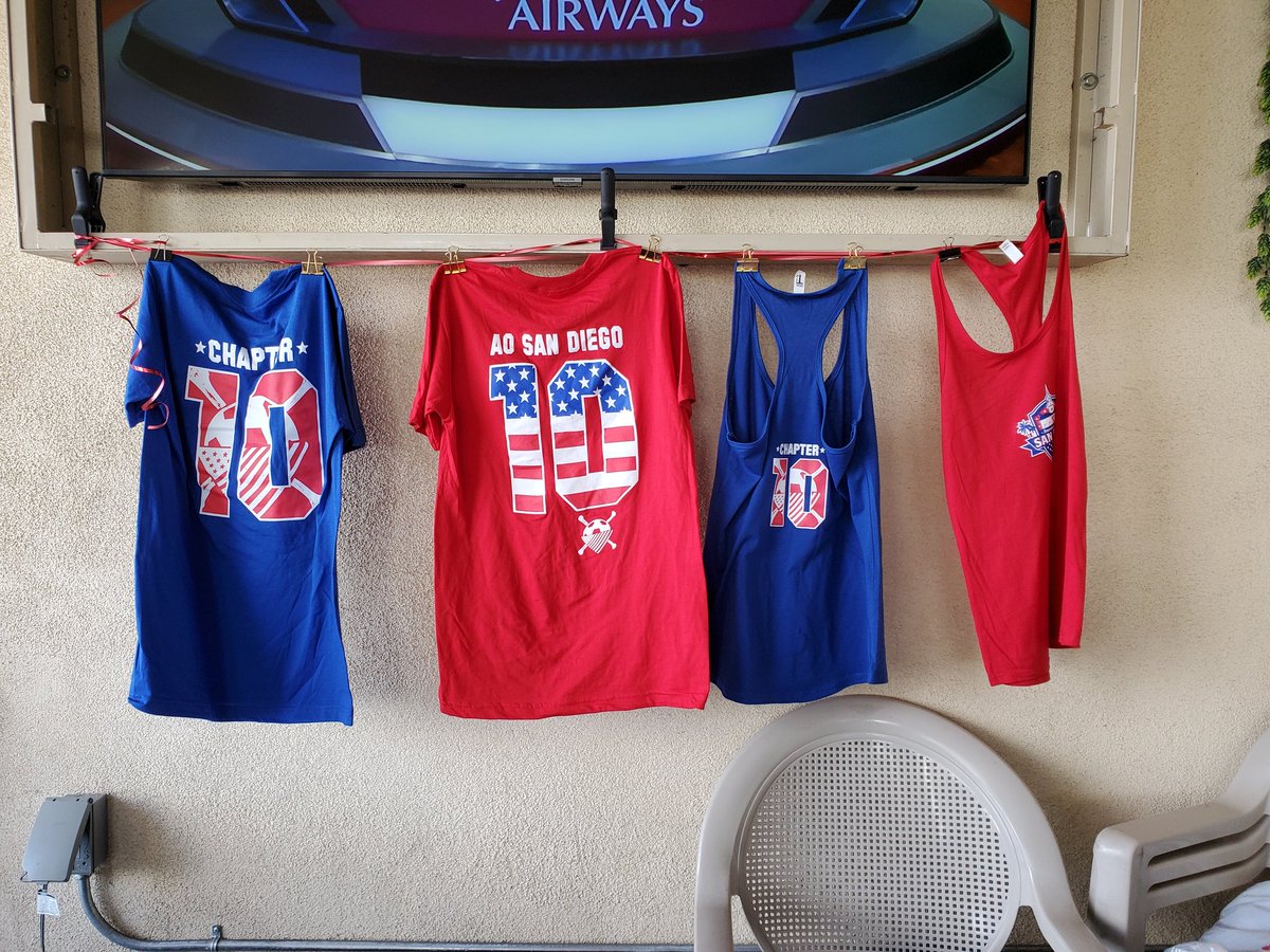 SanDiegoOutlaws's tweet photo. Thanks to everyone who joined us @OBriensPubSD and bought our new shirts! 20% from each sale will be donated to AOSD member Justin's gofundme for his cancer fight!
We will be running the fundraiser again at the next viewing party! https://t.co/n6GhqRGuki