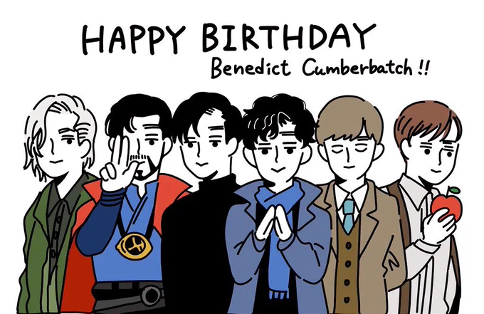 再掲ですが…!ベネさんおめでとうございます〜!!#HappyBirthdayBenedictCumberbatch 