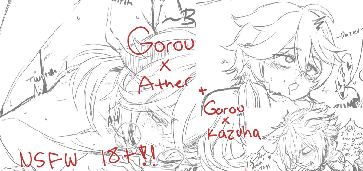6n614's tweet photo. Here we are!
🔞Gorou/Aether doodles of Gorou being feral, though i think he could be more feral, might redo some more, next time with a knot LOL
Extra gorou/Kazuha!!
#gorother #gorouaether #gorozuha #goroukazuha
https://t.co/tJ6vXwcuBQ https://t.co/RbpNAt5ApB