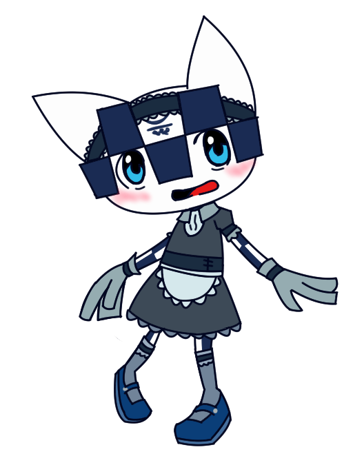 CORONANA2's tweet photo. #二次創作 #ミライトワ #Miraitowa 
メイド姿のミライトワ！！！！
完成しました！！！！！！！！！ https://t.co/oJYoTixtch