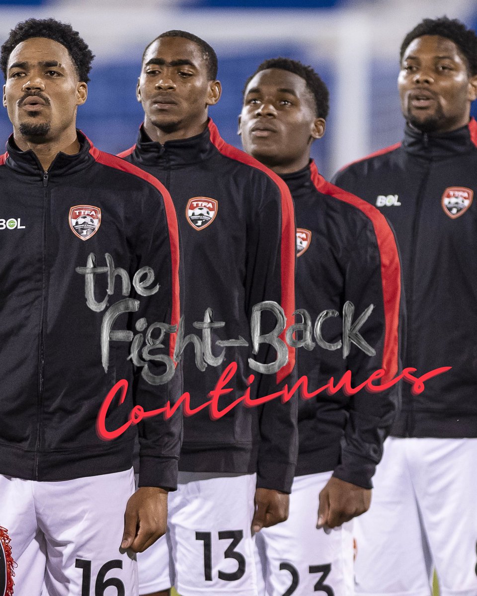 BolFootball's tweet photo. The Fight Back is not just about winning, it’s about falling and getting back up. The Fight Back is taking on every challenge towards the main GOAL. It’s the pride of a country, its people, its colors. #ThisIsTheFightBack and The Fight Back Continues… 💪🏾🇹🇹⚽️ @TTFootballAssoc https://t.co/5BDqfu4hbg