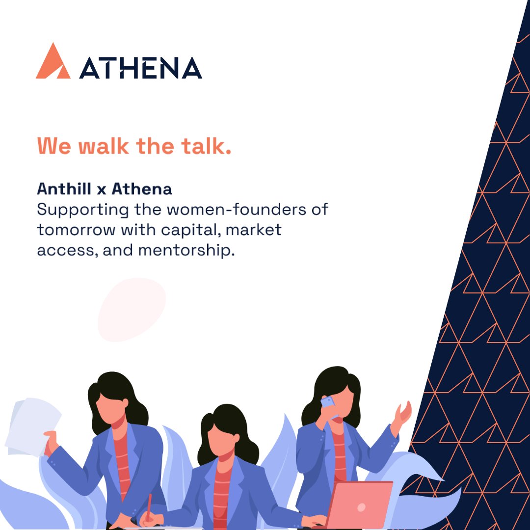 We understand that capital is a major accelerant in any startups growth journey.

#AnthillAthena will invest $75k to $125k in selected cohort startups at the start of the program, with additional capital of up to $5Mn.

Apply Now: bit.ly/Anthill-Athena

#ScaleWithSpeed