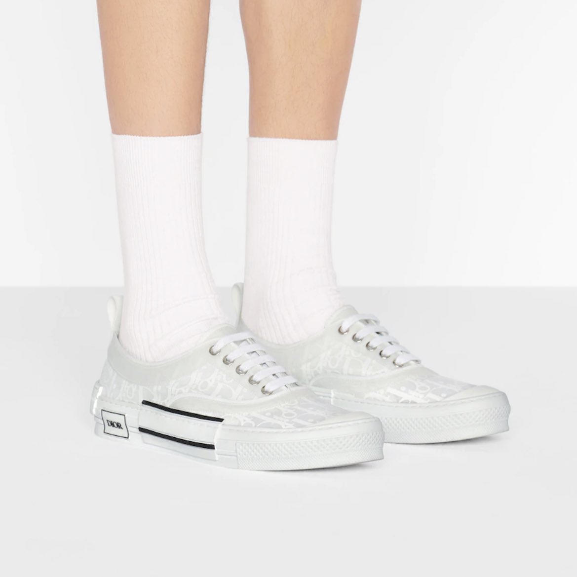 CHRISTIAN DIOR B23 LOWTOP REFLECTIVE GREY DIOR OBLIQUE CANVAS SNEAKER #6 CHRISTIAN DIOR B23 LOWTOP REFLECTIVE GREY DIOR OBLIQUE CANVAS SNEAKER
