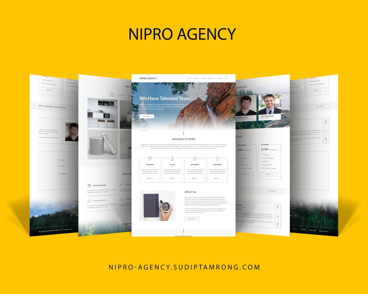 sudiptamrong's tweet image. Nipro is a simplistic responsive template made for any type of agency to use to create a neat website.

Demo: nipro-agency.sudiptamrong.com

Contact: tinyurl.com/nk55uvvk

#agencywebsitetemplate #frontenddeveloper #webdesignservice #responsivewebdesign #webdeveloper #psdtohtml