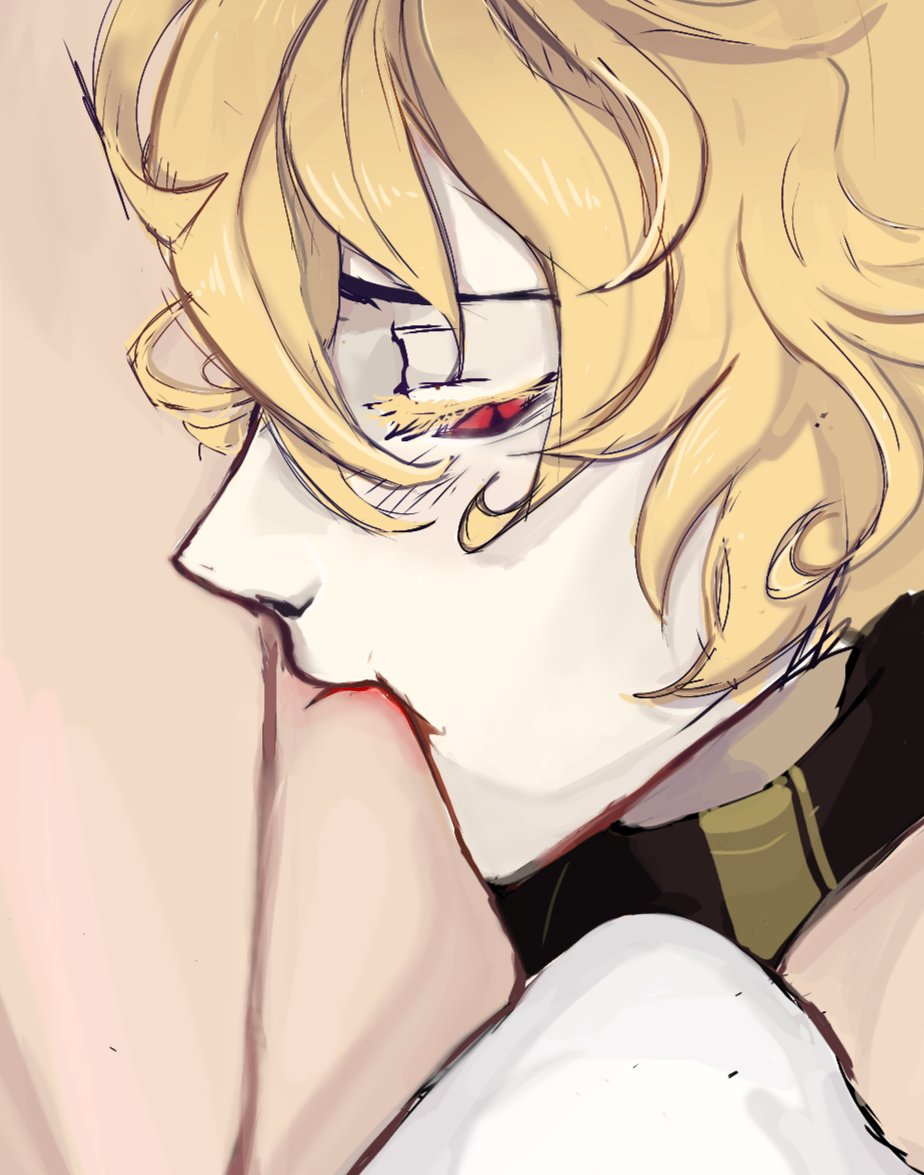 fikus010's tweet photo. At night, I suddenly wanted to draw something horny. As a punishment, my eyes hurt :(
So here it is: Mika gently bites Yuu's inner thigh. #MikaYuu https://t.co/s0Bdse7M9z