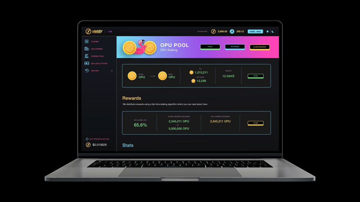 YieldlyFinance's tweet photo. @ceoleeparsons vibe check? β‘οΈπ¦©π· #algorand #defi @AlgoFoundation @borderless_cap https://t.co/CdAomjDZpW