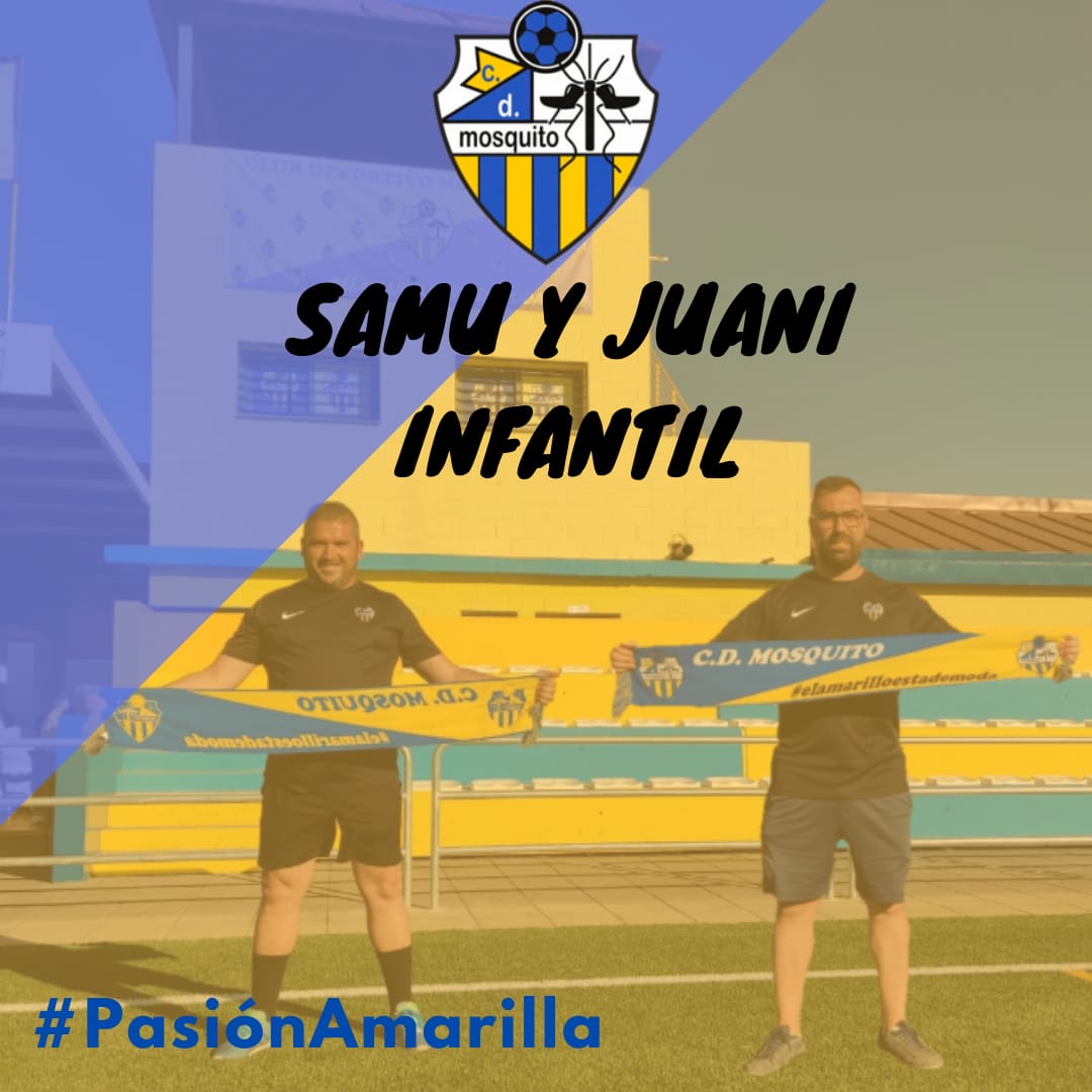 Samu y Juani serán los encargados de llevar nuestro infantil de primer año.

Nuestro tándem mosquitero pegarán el salto a F.11, con el equipo que tan buen fútbol practicó el año pasado.