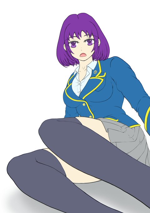 座りポーズのtwitterイラスト検索結果