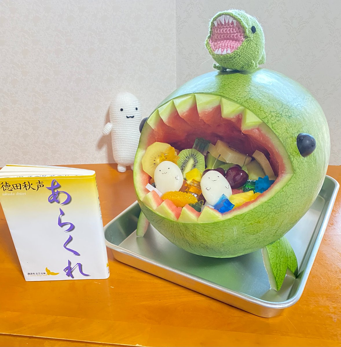 パンダさんスイカポンチ☆トロピカル 1/10(土)午前10時発売予定》パンダコパンダ 大判ハンカチ 雨ふり