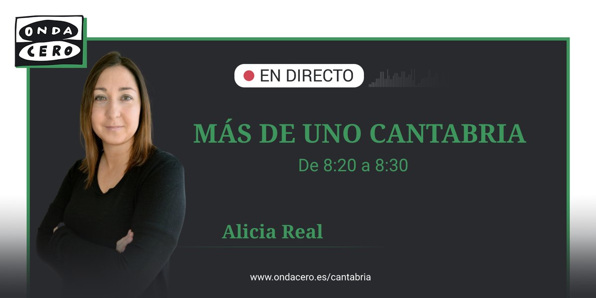 ondacerocan's tweet image. 🔴 #ENDIRECTO 
Comienza #MásdeUnoCantabria con Alicia Real @alireall, se puede escuchar a través de la web 👇
ondacero.es/emisoras/canta…