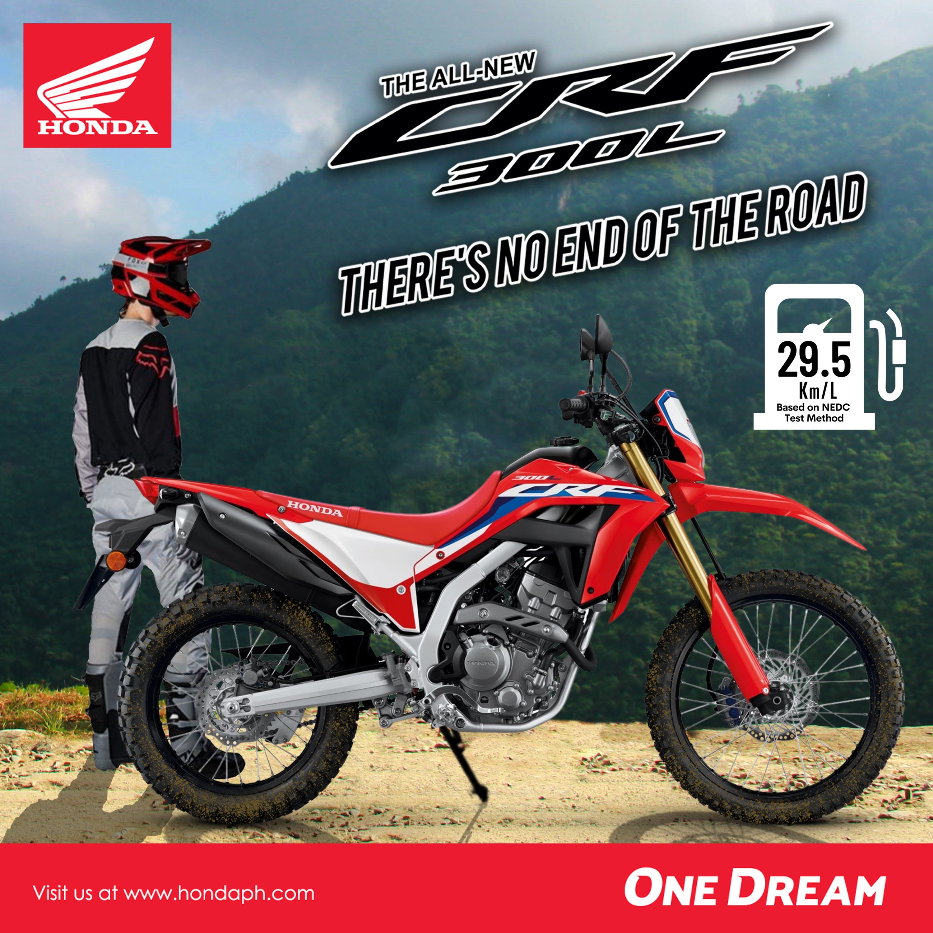 Honda Philippines Be There Wherever There Is The Qualities That Make It So Good Off Road Slim Proportions Responsive Throttle Agile Steering And Flexible Suspension Also Make It Brilliant