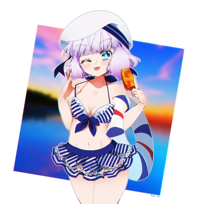 暑すぎてヤバいので去年描いた水着絵再掲して描いた気になったろ!! 