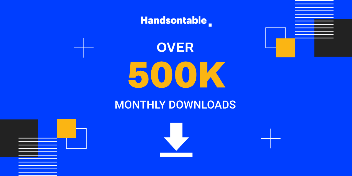 Handsontable tweet media