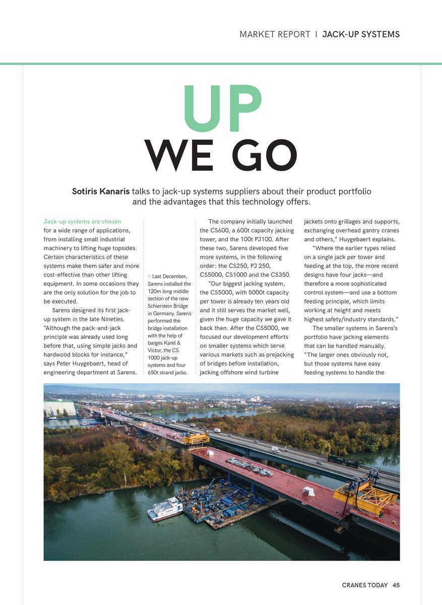 enerpac's tweet image. Check out the successful side-load testing of the Enerpac SCJ-100 in July&apos;s @CranesToday Magazine!

#enerpac #therighttool #jackupsystem #heavylifting