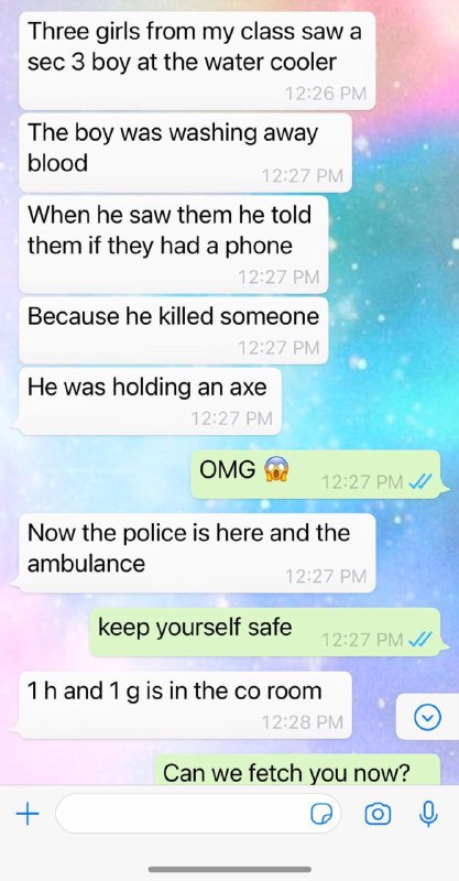 Jason Lim on Twitter: "Leaked screenshots of River Valley high murder