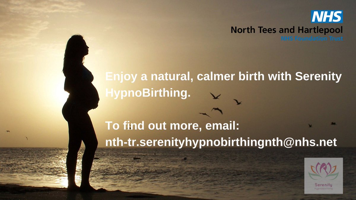 Serenity HypnoBirthing aims to help women have a calmer, less stressful childbirth.

For more information, email: nth-tr.serenityhypnobirthingnth@nhs.net