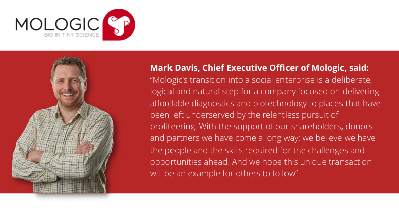 We're pleased to announce the launch of Global Access Health following our acquisition. This transition expands Mologic’s capabilities to provide affordable #diagnostics to countries left underserved. Read more here: bit.ly/3is35qK <a href="/gatesfoundation/">Gates Foundation</a> <a href="/OpenSociety/">Open Society Foundations</a>