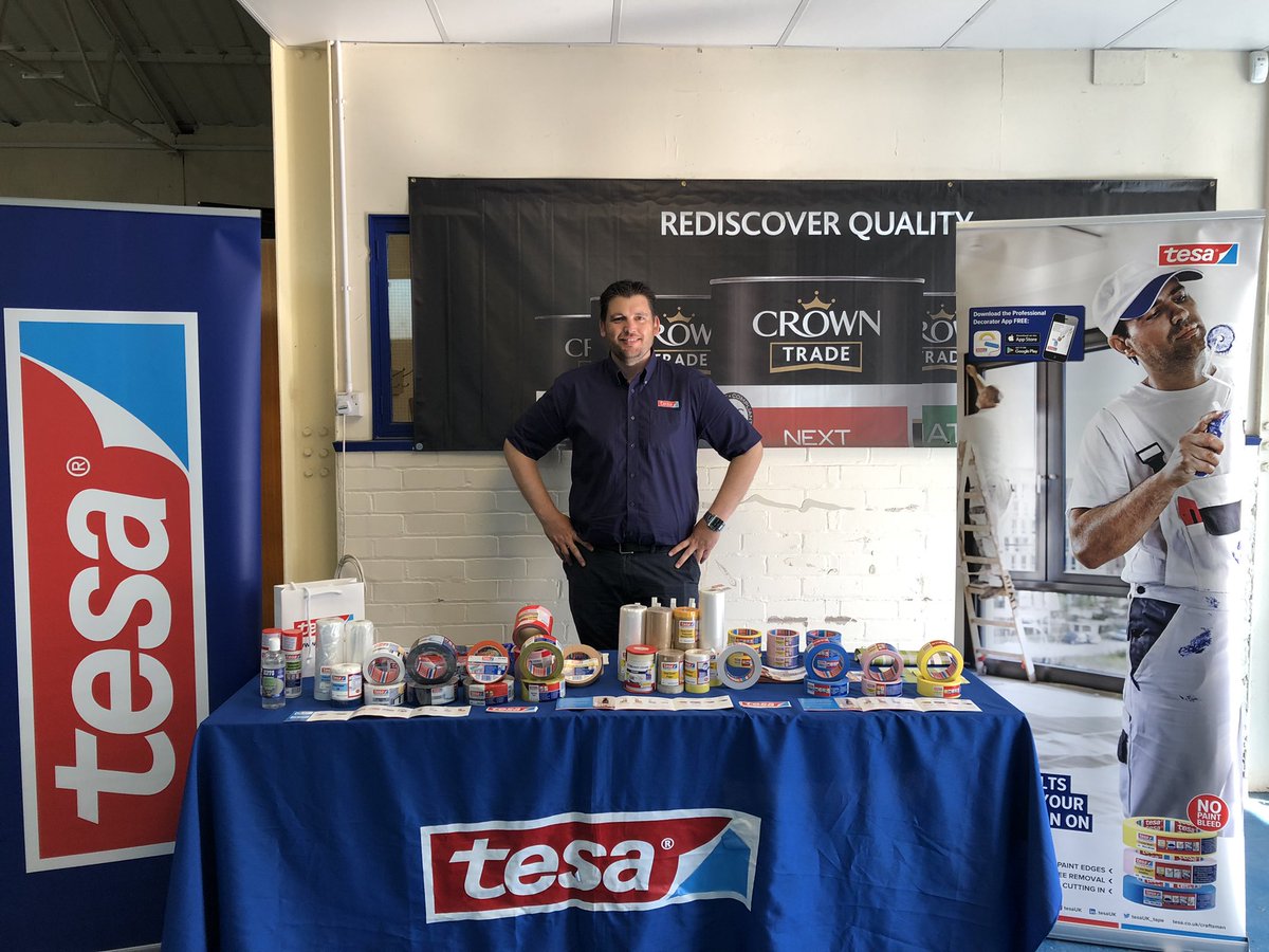 tesaJonSnow's tweet photo. My 2nd trade Morning since lockdown. If you want to talk tape and score some free samples. Get down to Bromborough Paints Preston @brompaints for a bacon sandwich and a chat. #tesatape #paintinganddecorating #precisionmask #spraywithtesa https://t.co/eOkSs3wO6o