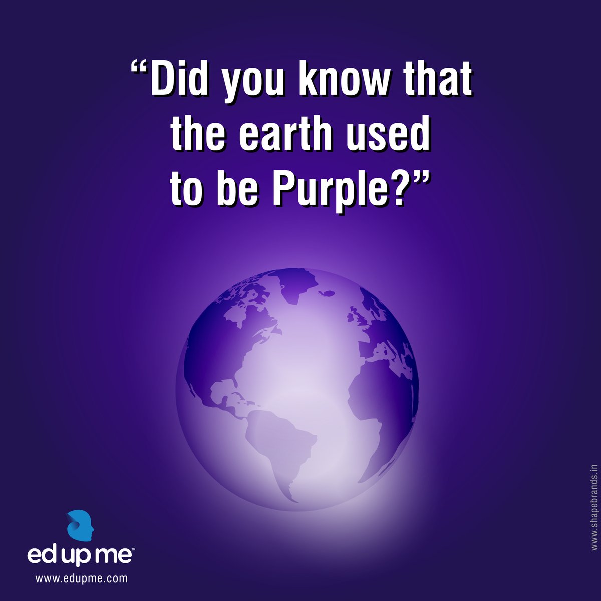 knolzi's tweet photo. Green and blue are now the symbol for life, but scientists say that in the early days of our Blue Planet, the earth might have been purple.
#edupme #learningwithedupme #growwithus #Tuesday #Interactive #think  #newprocess #Motivate #Trainyourmind #Learningsomethingnew #AIpowered https://t.co/gyrfG43b9F