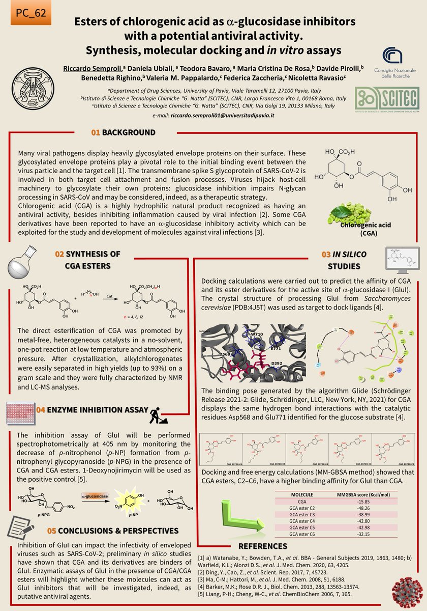 I'm a PhD student in Chemical and Pharmaceutical Sciences and Industrial Innovation at the University of Pavia (Italy). My research  is focused on biocatalysis and on the development of immobilized enzymes.
<a href="/Net4Science/">Net4Science</a> 
#PEVM2021 
#medicinalchemistry