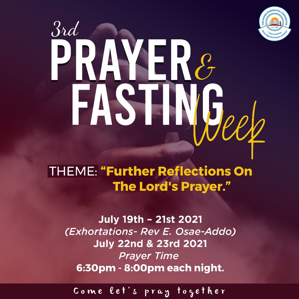 KBCChapel's tweet image. #PrayerAndFastingWeek
#KBCC

THEME: “Pray then Like This” (Matt 6:9-18)

DAY 1: Monday, 19th July 2021

“Give us this day our Daily Bread” 🙏🏾