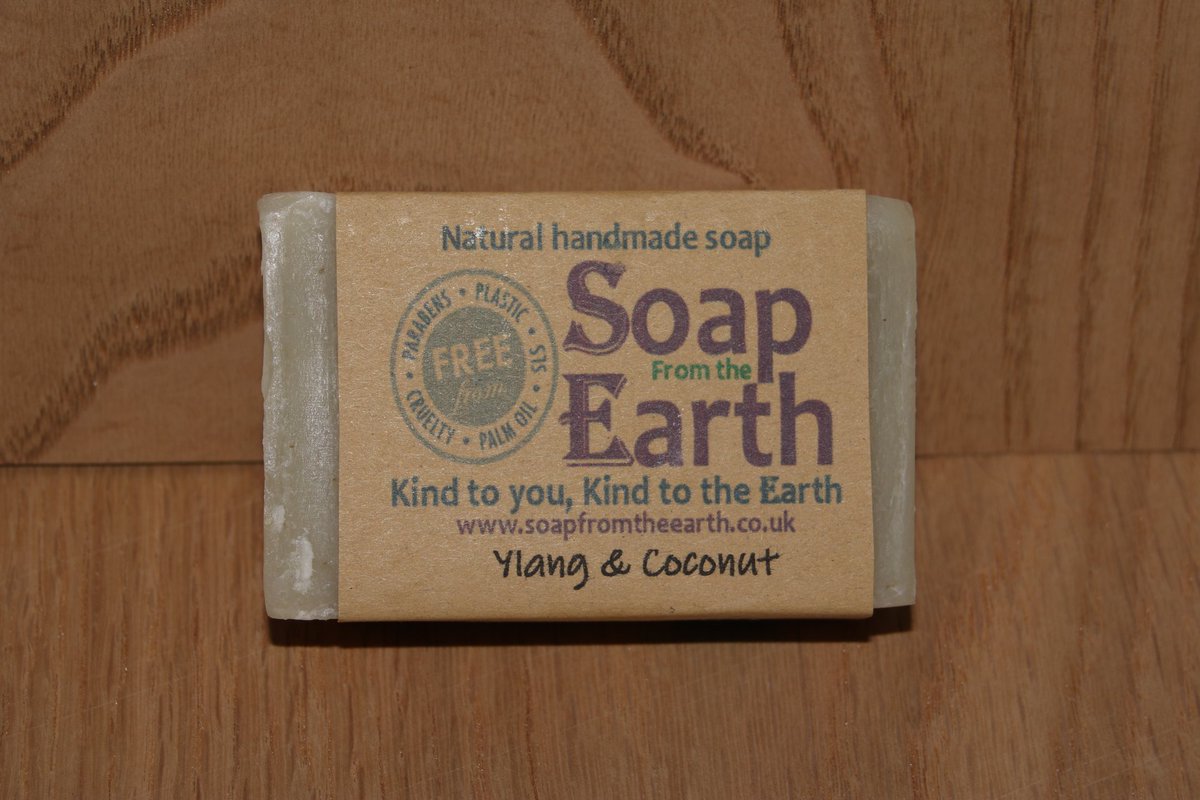 Hand made #soap bar from <a href="/PackaginMan/">Eddie Scott-Barker</a> #ylang and #coconut #soapmaking #handmadesoap #soapmaker #handmade #naturalsoap #soaps #skincare #smallbusiness #natural #soaplove #handcrafted #handmadesoaps #essentialoils #naturalskincare #soapshop #homemadesoap soapfromtheearth.co.uk