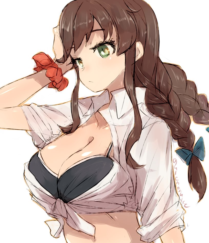 能代(艦これ) 「7/19は能代の進水日ですね。水着の実装まだ?
#これを見た人は能代をTLに放流」|鳥アルケラのイラスト