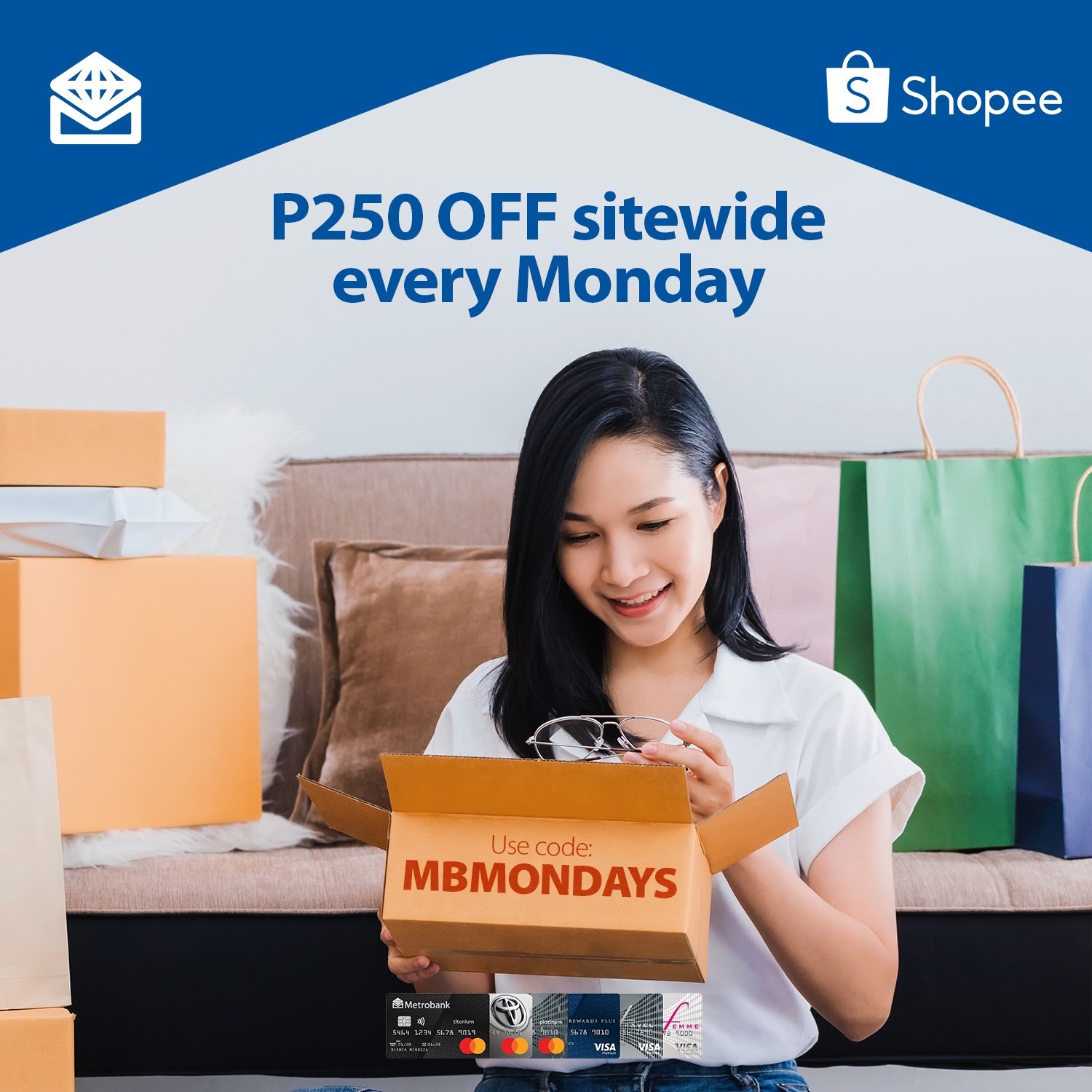 Metrobank Card on Twitter "Enjoy P250 OFF at Shopee using your