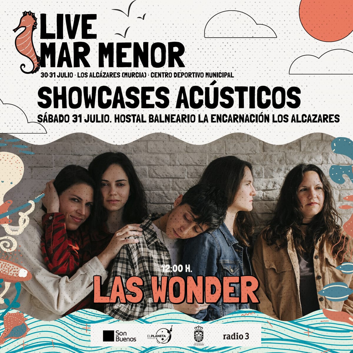 livemarmenor's tweet photo. Buenas, buenaaaas!! ☀️🎶
El día 31 de julio tendremos a @las_wonder a las 13:00h y a @arde_bogota a las 18:00h en acústico 📣🌊 Sorprenderán en el Hostal Balneario La Encarnación de Los Alcázares a un público muy reducido con invitación.
#LiveMarMenor #PorUnMarMenorVivo https://t.co/SQ7ridK7Lf