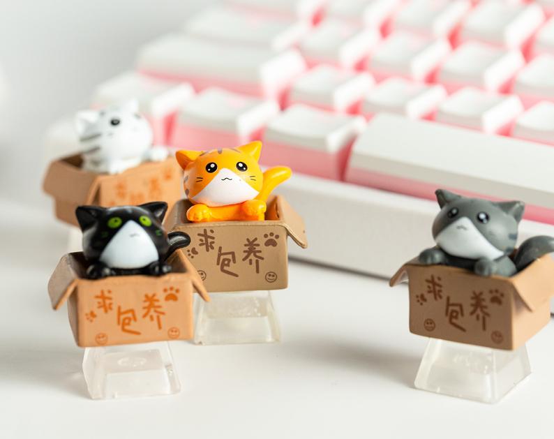 Hirosart_'s tweet photo. Cute Cat Backlit Keycaps
Just image a cat that has the softest, fluffiest fur, and the prettiest, roundest black eyes, and they make the most adorable little mewing noises for attention.
#keyboard #keycap #artisan #artisankeycap #mechanicalkeyboard #mechkeys #cat #catkeycap https://t.co/Sg2xKH6L0C
