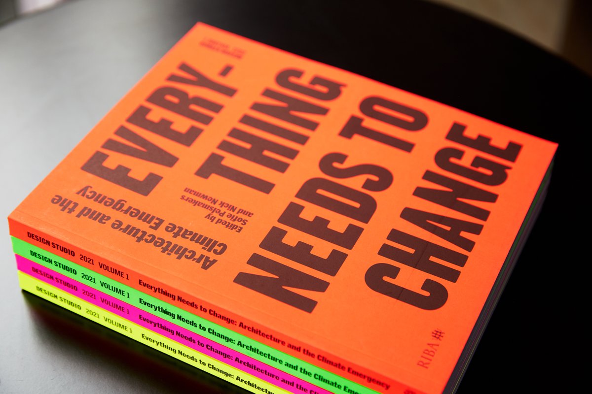 🌍 The first volume of Design Studio, Everything Needs to Change, edited by <a href="/SofiePelsmakers/">Sofie Pelsmakers</a> and Nick Newman at <a href="/StudioBark/">Studio Bark</a>, encourages architects and students to integrate sustainability into all design work in the middle of a climate emergency. Buy here: ribabooks.com/Design-Studio-…