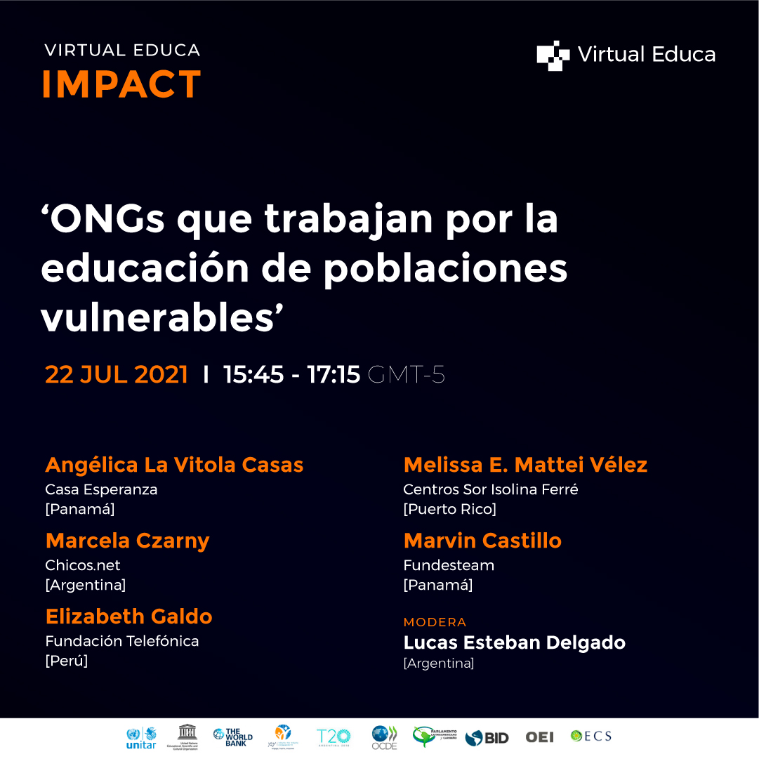 virtualeduca's tweet photo. Del 21 al 23/7 #VirtualEduca Impact: 3 días, 22 horas de transmisión online, 9 Impact Talks y 12 paneles sobre temáticas disruptivas sobre educación, tecnología e innovación para que nadie se quede atrás en el mundo pospandemia.

👉 Regístrate gratis: https://t.co/zsFoGrBPs5 https://t.co/uWSZAo67H1