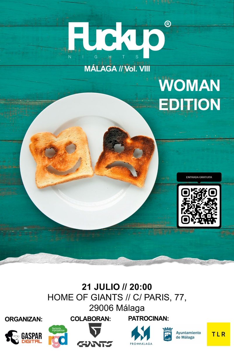 ArrabalAID's tweet photo. Este #21julio a 20 h. conoce experiencias emprendedoras en #FuckupNightsMálaga con @rgdfactoria+#GasparDigital @promalaga. Descubre como #meterlapata ayuda a mejorar y seguir adelante con @pilar_elcuartel, @fiixit_ y https://t.co/in6V0y3NQH. 
Inscríbete👉: https://t.co/Yes7tCSO2w https://t.co/gK53HYPW8B