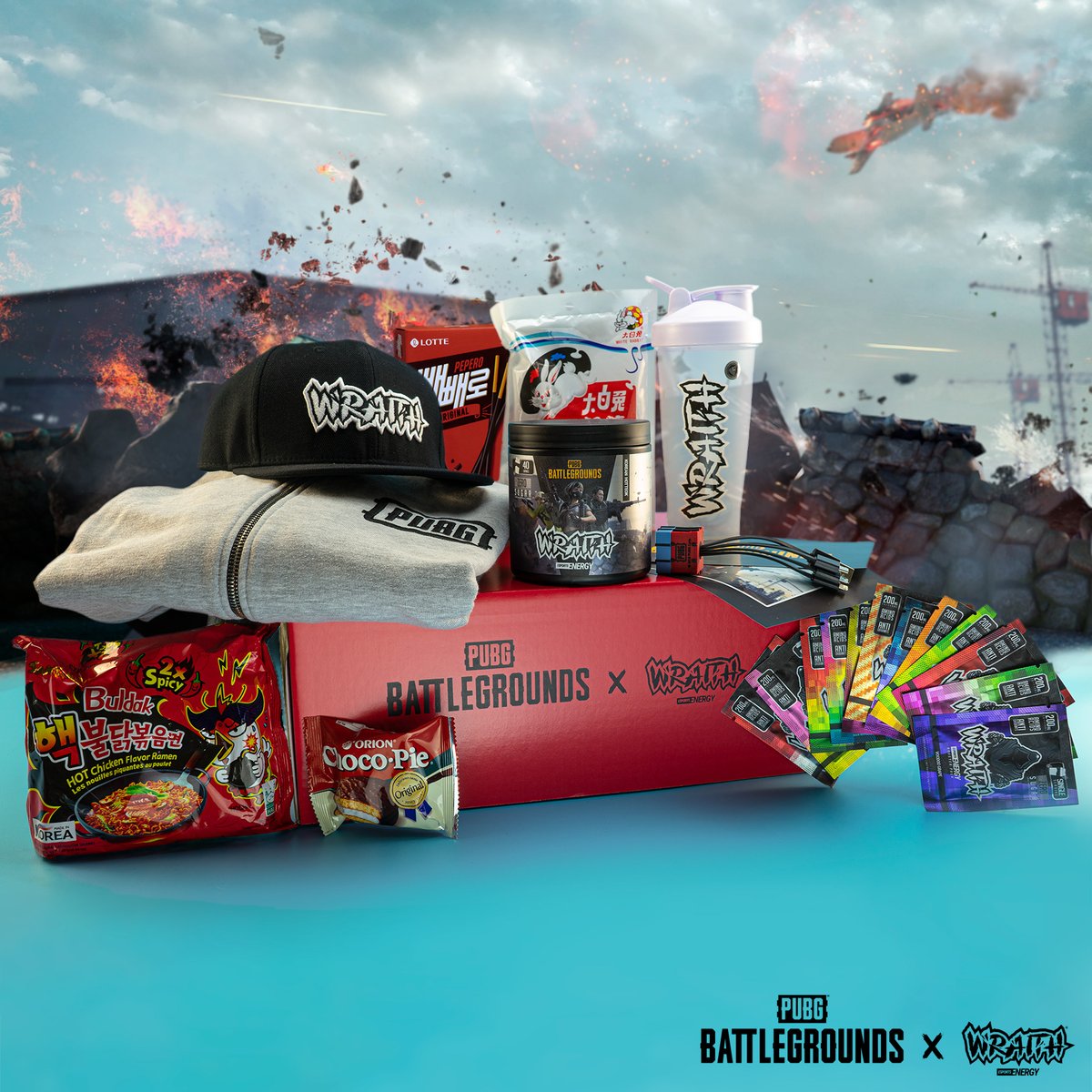 xboxuk's tweet image. RT + Follow @XboxUK for a chance to win these goodies in celebration of @PUBG_EU new map, #PUBGTaego 👇 

🪑 PUBG themed gaming chair
👕 PUBG Hoodie
🔌 PUBG USB Charger
⚡️ Wraith Energy Shaker + samples
🍬 Korean Snacks