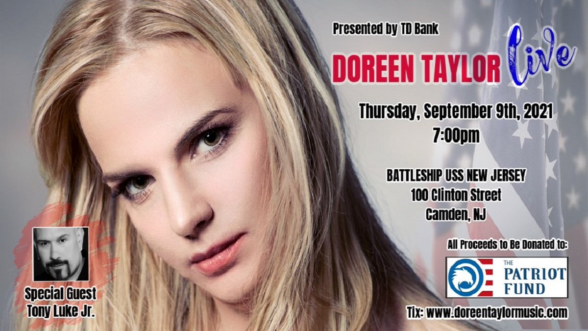 Enjoy Billboard 100 recording artist &amp; Broadway star <a href="/DoreenTaylor/">Doreen Taylor</a> in concert 9/9 onboard <a href="/BattleshipNJ/">Battleship New Jersey</a>! 100% proceeds donated to The Patriot Fund to assist efforts to help local #Veterans &amp; families! Group of 10 veterans get 15% off!

bit.ly/DoreenTaylorSe… #Philly #PhillyMusic