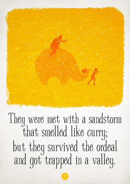 jsstrn's tweet photo. "They were met with a sandstorm that smelled like curry" – The Chinese Monk, His Indian Guide, and their White Elephant by Josef Lee https://t.co/4COtJ3SPyX 

[Trigger Warning] This comic contains racist content among other nonsensical rubbish including cannibalism. #callitoutsg https://t.co/MCkDiDTUzh