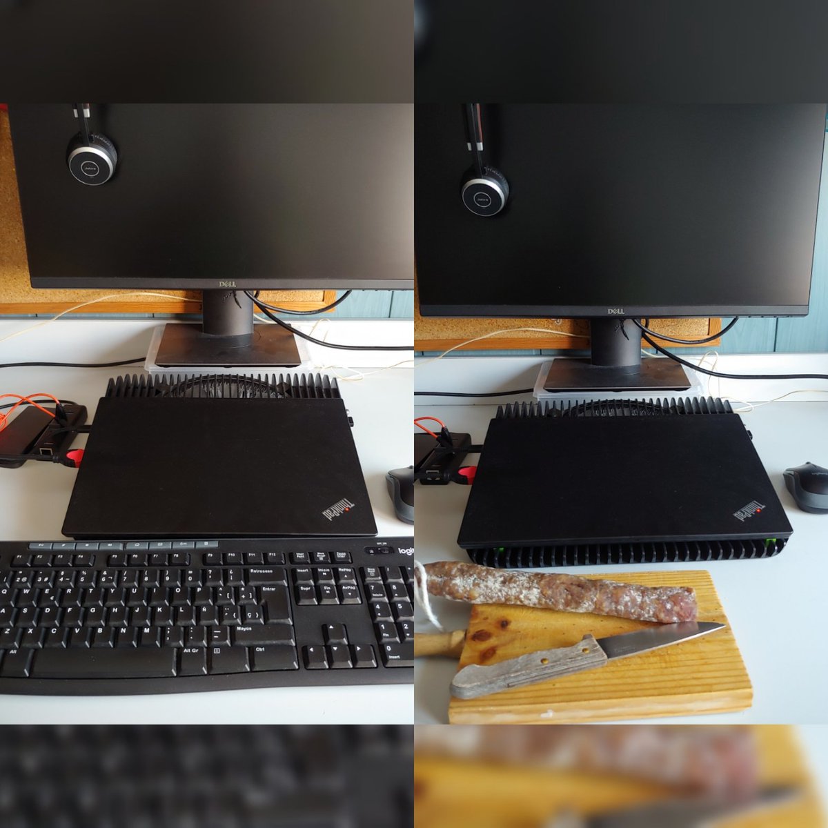 95Vil's tweet photo. 🖥️ Gent que teletreballeu, no us passa que a mig matí el teclat es transforma màgicament en el tallador i un fuet?? 🪄🤤 #remoteworkfats #remoteworkfacts #remoteworking https://t.co/XVNSJmOfxs