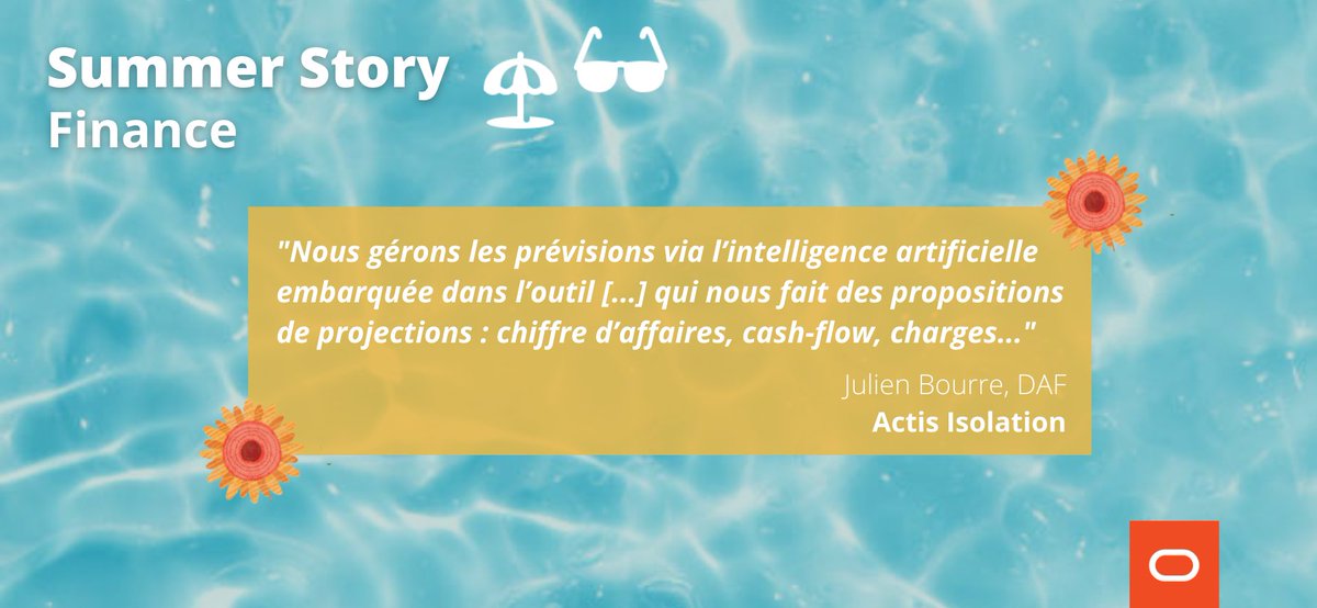 ☀️ SUMMER STORY : 

👀 Vision de <a href="/ACTISISOLATION/">ACTIS ISOLATION</a>  sur le pilotage de la performance au service des décisions stratégiques et opérationnelles.

📹 Découvrez leur témoignage 👉 go.oracle.com/LP=109264?elqC…

#Finance #ERP