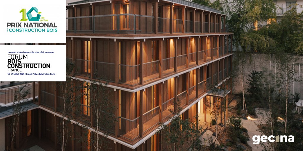 Gecina's tweet photo. Nous sommes heureux de vous annoncer que notre immeuble #YouFirstResidence Paris Nation est laurĂ©at du #PNCB2021 remis lors du #ForumBoisConstruction2021. Avec sa construction entiĂšrement en bois, il illustre notre engagement dâoffrir des lieux de vie durables au cĆur des villes. https://t.co/FUtj5pcaES