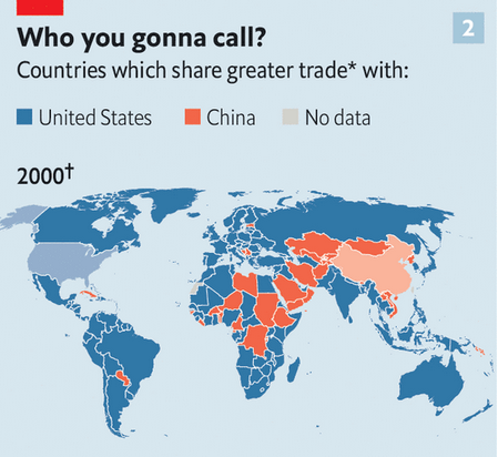 AgatheDemarais's tweet photo. China is (by far) main trading partner for (vast) majority of countries in the world - US's global economic clout diminishing fast as China takes on market shares https://t.co/1ieyJjrAVX