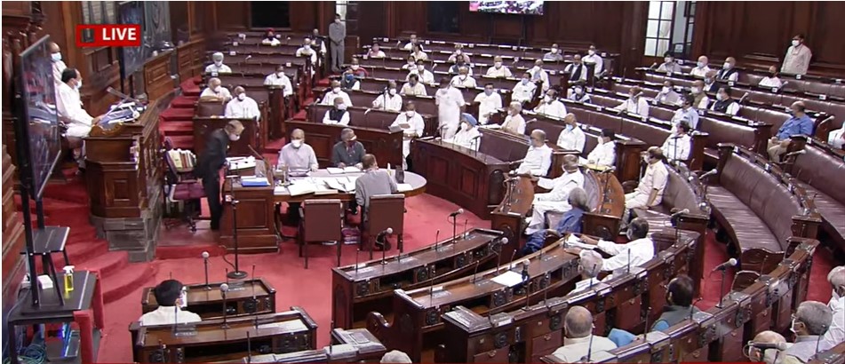 VPIndia's tweet photo. Rajya Sabha Chairman, Shri M. Venkaiah Naidu, in his opening remarks at the Monsoon Session of Parliament today appealed to all MPs to make the best use of the opportunity provided by this monsoon session and not let the people down. #RajyaSabha #MonsoonSession https://t.co/1JfNPxQtp3