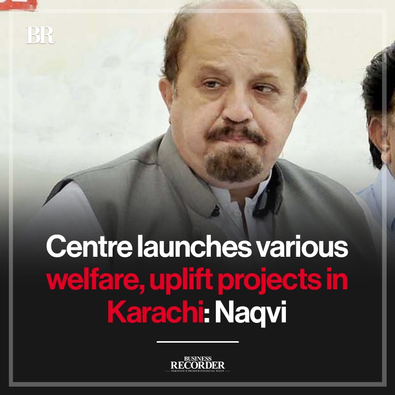 brecordernews's tweet image. Leader of Pakistan Tehreek-e-Insaf (PTI) Firdous Shamim Naqvi on Sunday said that Federal Government had launched a series of welfare and development projects.
brecorder.com/news/40108036/…

#ShamimNaqvi #Karachiprojects #Karachi