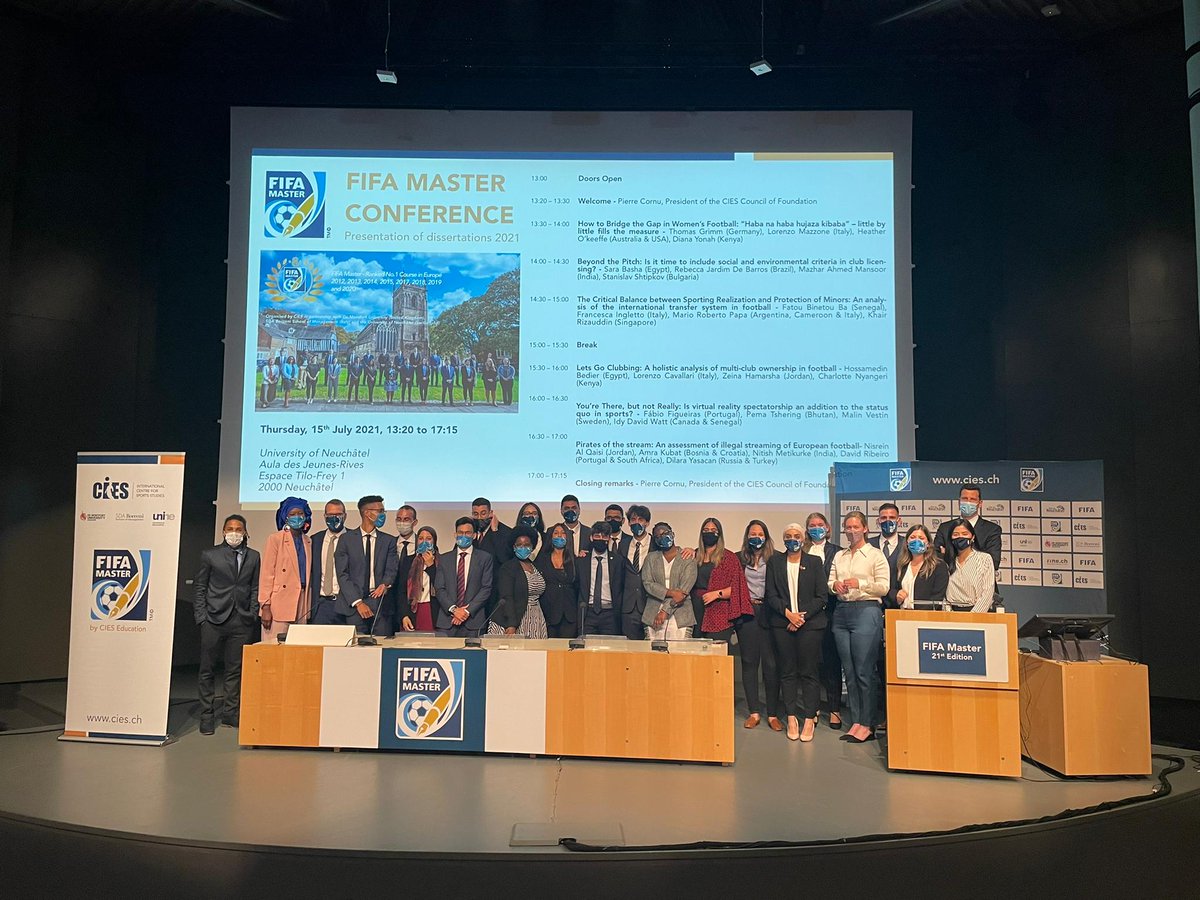 WATCH AGAIN! 📺 FIFA Master 2⃣1⃣st edition Final Projects Conference 💼 Recording 📽️ now available on the <a href="/sportCIES/">CIES</a> YouTube Channel 👉 cies.ch/en/cies/news/n…